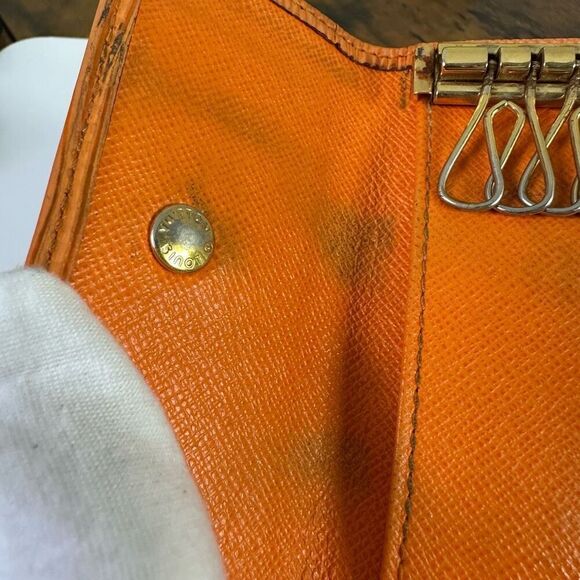 Louis Vuitton Orange Epi Leather 6 Key Holder Case Wallet - Picture 9 of 16
